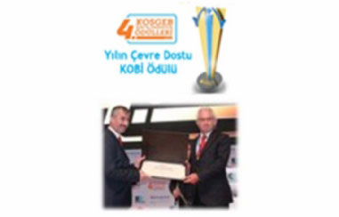 KOSGEB Tarafından ‘’Ulusal Çevre Ödülü’’ kazanımı